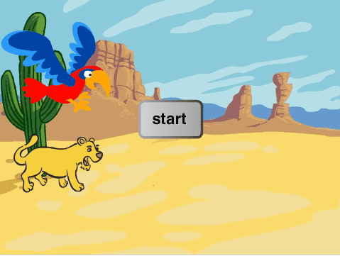 Illustrasjon av et ferdig ørkenløp spill