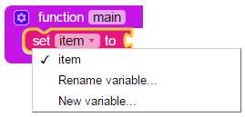 Bilde av hvordan gi variablen nytt navn