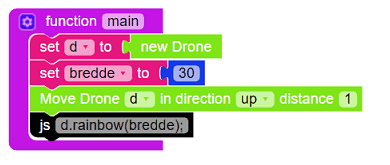 Bilde av koden for å lage en regnbue