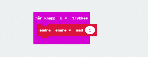 Bilete av korleis få knapp B til auke einarar med 1