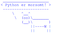 Bilde av en ASCII ku som prater!