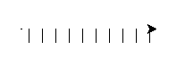 Bildet av skilpadden som tegner 10 vertikale streker
