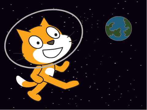Bilde av en katt i verdensrommet