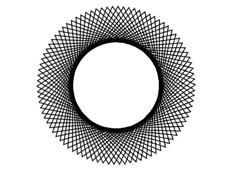 Bilde av et spennende mønster rundt en sirkel