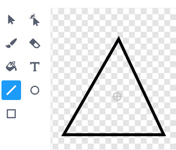 Bilde av en trekant i Scratch
